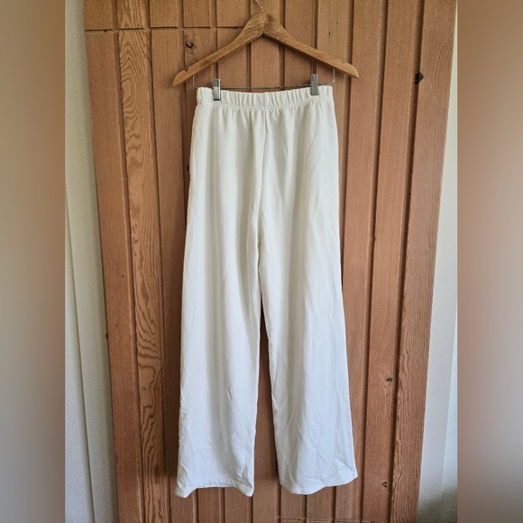 NWT | rag & bone Women's Terry Wide Leg Sweatpant | Size Small | Color Chalk - Picture 4 of 5